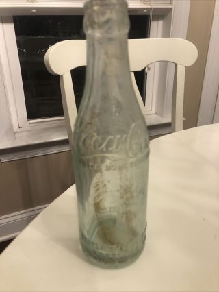 Antique Coca Cola Coke Glass Straight Side Glass Bottle Charlotte N.  C.