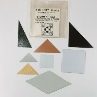 Vintage Ardco Metal Quilt Template Set Storm At Sea Sss - 12a 8 Piece Solid Set