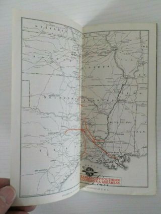 1943 KCS L&A Kansas City Southern Railway Louisiana & Arkansas Railway Timetable 2