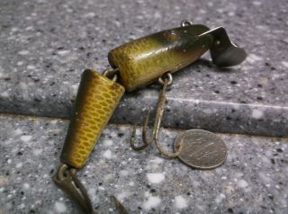 Creek Chub Pikie Minnow Fishing Lure Double Line Tie Gold Scale 3 "
