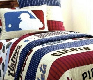 Quilt Reversible Bed Set Pottery Barn Sports Mlb Dodgers Braves Rockies Cards
