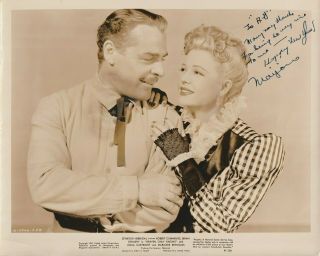 Marjorie Reynolds (holiday Inn W Bing) Signed Vintage`heaven Only Knows`8x10 Pic