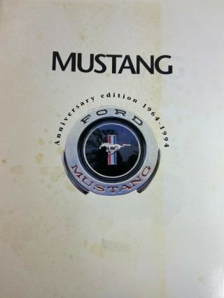 Mustang Anniversary Edition 1964 - 1994 Coffee Table Book by Nicky Wright 2