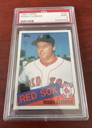 1985 Topps Roger Clemens Rookie Card Rc Psa 9 181 Boston Red Sox
