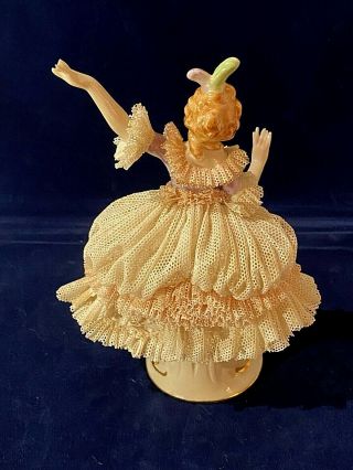 Vintage German Dresden Lady Lace Figurine 3