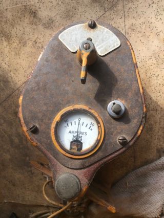 Vintage Minneapolis Moline Tractor - Switch Panel & Amp Gauge