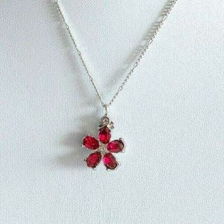 Butler & Wilson “ Spring Flower ” Vintage Crystal Pendant Necklace