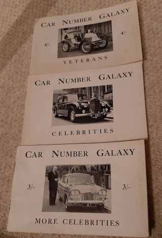 Classic.  Vintage Private Number Plate Listings.  3 Books