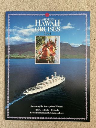 1994 American Hawaii Cruises Ss Independence & Ss Constitution Cruise Brochure