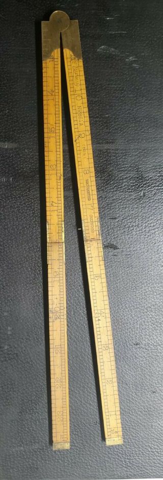 2 Vintage Folding Rulers.  Lufkin No.  861A 24 
