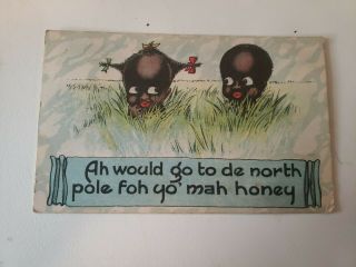 Vintage Black Americanna Post Card Funny Humor