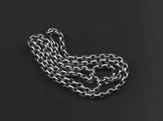 Antique Victorian Silver " Belchar " Chain - 24 " Inch In Length -
