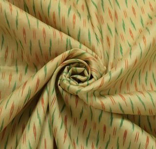 Vintage Saree 100 Pure Silk Hand Woven Ikat Patola Scrap Sari Sewing For Craft