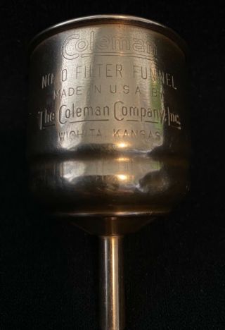 Vintage Coleman Lantern & Stove 0 Copper Funnel