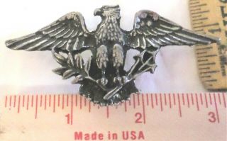 Vintage " Eagle " Pin Collectible Old Biker Vest Pinback Bird Memorabilia