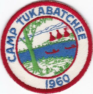 1960 Vintage Boy Scout Bsa Camp Tukabatchee Patch