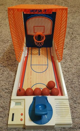 Vintage Electronic Hot Shot Basketball Tabletop Arcade Game 1990