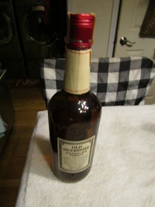 Vintage Old Overholt Cincinnati Ohio Straight Rye Whisky 4/5 Quart Glass Bottle 2