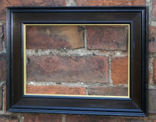 A Good C19th Mahogany Picture Frame,  Gilt Slips.  Sight Size 11 3/4 " X 7 7/8 ".