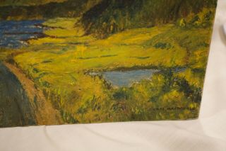 VINTAGE IMPRESSIONIST OIL PAINTING LANDSCAPING by Cheticamp,  Cabot Trail Signed 3