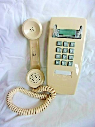 Itt Cortelco 255444 - Mba - 20m Wall Phone Tan Made In Usa Vintage