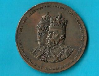 Vintage Bronze Medal - 1902 Coronation,  King Edward Vii