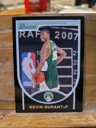 2007 - 08 Bowman 111 Kevin Durant Rc Rookie Sonics 0577/2999