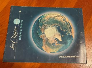 1967 Pan American (pan Am) Jet Clipper Route Maps Atlas