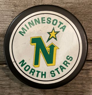 1980’s Vintage Nhl Minnesota North Stars Ziegler Large Logo Game Puck