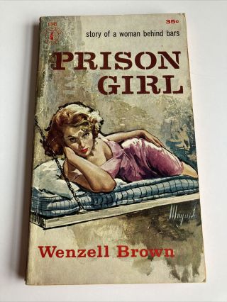 Prison Girl Wenzell Brown Vintage Sleaze Gga Paperback Pyramid Bob Maguire Cover