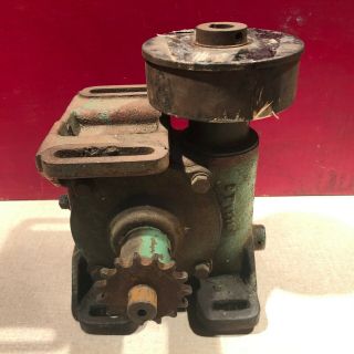 Antique Usa Steel Speed Reducer 1/20 Ratio Awning Worm Gearbox Dt 119 Repurpose