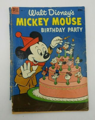Vintage 1953 Dell Comic Book Walt Disney Mickey Mouse Birthday Party 1