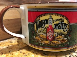 Vintage 1980 ' s Louisiana Tabasco Stoneware Soup Chili Mug Bowl D.  H.  Holmes 3