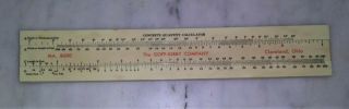 Vintage Goff - Kirby Co.  Concrete Slide Rule Quantity Calculator Cleveland,  Oh