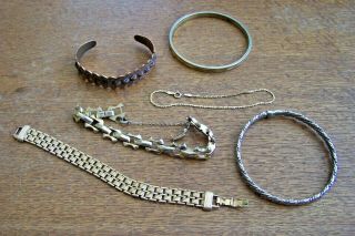 6 - Vintage Bracelets - Monet,  Barclay,  Copper Bell,  Avon
