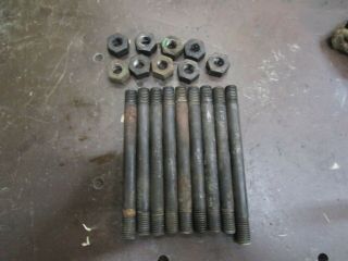 1950 John Deere A 9 Head Bolt Studs With Nuts Antique Tractor