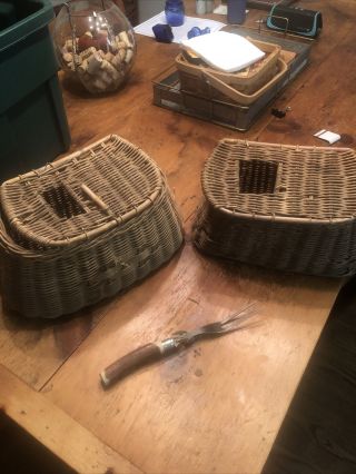 Vintage Fishing Baskets,  Grill Knife - Old