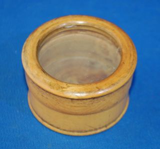 An Antique Wooden And Glass Specimen,  Sample Or Watchmaker 