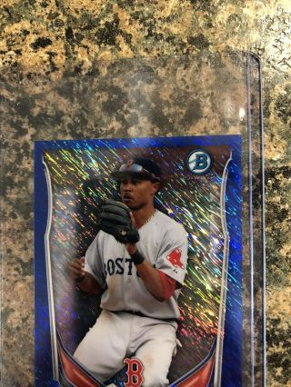 Mookie Betts 2014 Bowman Chrome Mini Blue Shimmer Refractor /250 Rookie RC 2