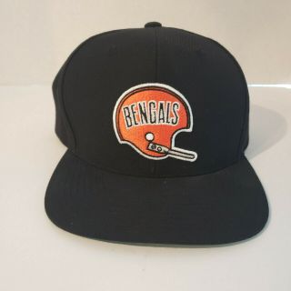Cincinnati Bengals Mitchell And Ness Vintage Style Black Snapback Hat Nfl
