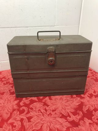 Vintage Climax By Hamilton Metal File/storage Box Cabinet No Key