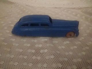 Vintage Tootsietoy Car 5 3/4 " Jumbo Blue Sedan