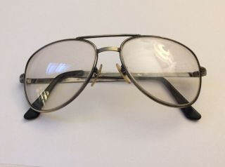 Vintage Aviator Eyeglasses Prescription Safety Glasses? Gun Metal Gray/silver