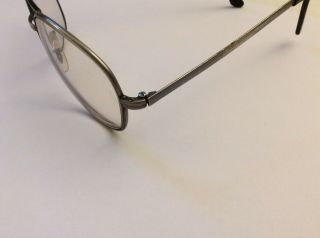 Vintage Aviator Eyeglasses Prescription Safety Glasses? Gun Metal Gray/Silver 2