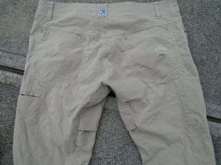 Mens Kuhl Born In The Mountain Vintage Patinadye Pants Size 36x32 Tan Cargo