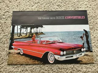 1960 Buick Convertibles Dealership Color Sales Handout.