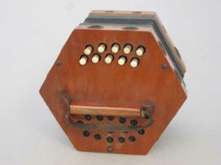 Antique Vintage 20 Button Anglo Concertina Project 1900 Squeezebox Accordeon
