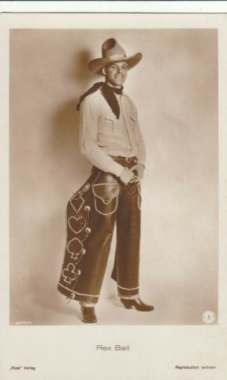 Rex Bell Western Cowboy 1920s Vintage Photo Postcard Ross Verlag Film