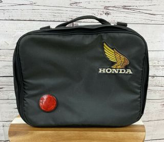 Vintage Honda Gold Wing Motorcycle Saddle Bag Case Reflector And Patch Zipper