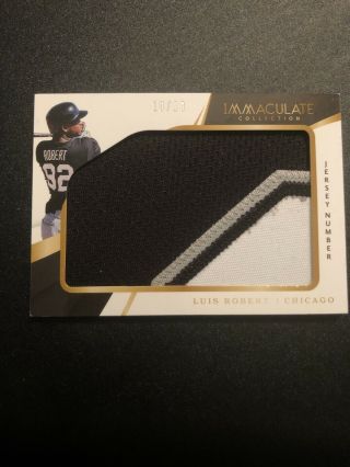 2018 Panini Immaculate Luis Robert Jersey Number Patch /10